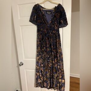 Anthropologie Somerset Maxi Dress Velvet Edition Burnout
